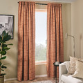 LÖNNSTÄVMAL Block-out curtains, 1 pair, light red-brown, 145x300 cm