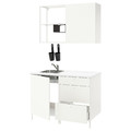 ENHET Kitchen, white, 123x63.5x222 cm