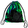 Drawstring Bag School Shoes/Clothes Bag Sequin Green