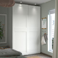 PAX / GRIMO Wardrobe, white/white, 150x66x236 cm