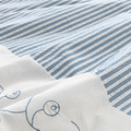 GULSPARV Quilt cover/pillowcase for cot, striped, blue, 110x125/35x55 cm
