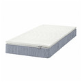 VESTERÖY Mattress and mattress pad, firm light blue/Näsfjället white, Standard Single