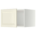METOD Top cabinet for fridge/freezer, white/Bodbyn off-white, 60x40 cm