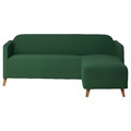 LINANÄS Sofa protector f so3 w chs longue, Vissle dark green