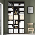 BILLY Bookcase comb with extension units, dark brown oak effect, 120x28x237 cm