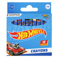 Starpak Wax Crayons 12 Colours Hot Wheels