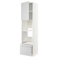 METOD / MAXIMERA Hi cab f ov/combi ov w dr/2 drwrs, white/Veddinge grey, 60x60x240 cm