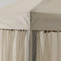 HIMMELSÖ Gazebo with net, dark grey/grey-beige