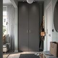 PAX / FORSAND Wardrobe combination, dark grey/dark grey, 100x60x236 cm