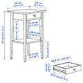 HEMNES Bedroom furniture, set of 4, white stain, 140x200 cm