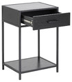 Nightstand Bedside Table Seaford, black