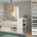 PLATSA Bed frame with 2 drawers, white, Fonnes, 140x200x103 cm