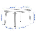 VEDBO Dining table, white, 160x95 cm