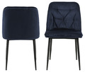 Chair Brooke, velvet, standard, dark blue