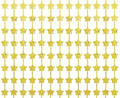 Fringe Deco Curtain 100x200cm Stars, matt gold, pattern