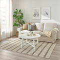 VIRKLUND Rug flatwoven, in/outdoor, beige/dark grey, 160x230 cm