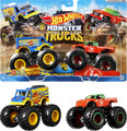 Hot Wheels Monster Trucks Vehicle 2-pack 1:64 FYJ64, 1pc, assorted colours, 3+