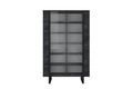 High Display Cabinet Verica 120 cm, charcoal, black legs