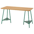 ANFALLARE / TILLSLAG Desk, bamboo/green, 140x65 cm