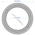 KAFFETRÄD Mirror, rattan, 50 cm