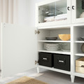 BESTÅ Storage combination with doors, white, Sutterviken/Kabbarp white clear glass, 180x42x112 cm