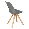 Dining Chair Norden Star Square, natural/dark grey