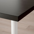 LAGKAPTEN / OLOV Desk, black-brown/white, 120x60 cm