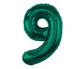 Foil Balloon Number 9, green