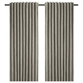 LAGEROLVON Room darkening curtains, 1 pair, beige, 145x300 cm