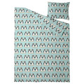 BLÅVINGAD Duvet cover and pillowcase, penguin pattern/light turquoise, 150x200/50x60 cm