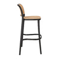 Bar Stool with Backrest Antonio, black