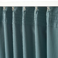 MAJGULL Room darkening curtains, 1 pair, dark grey-turquoise, 145x300 cm