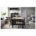 SKOGSTA / NORRARYD Table and 6 chairs, acacia, black, 100x235 cm