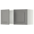 METOD Wall cabinet with 2 doors, white/Bodbyn grey, 80x40 cm