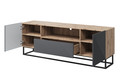 TV Cabinet Asha 167 cm, metal legs, artisan/rivier stone mat