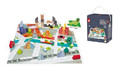 Janod Wooden blocks with puzzle Kubix City 60 elements 3+