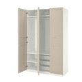 PAX / FLISBERGET Wardrobe combination, white/light beige, 150x60x236 cm