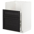 METOD Bc f BREDSJÖN sink/2 fronts/2 drws, white/Lerhyttan black stained, 60x60 cm