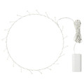 STRÅLA LED pendant lamp, battery-operated ring shaped, 27 cm