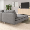 SÖDERHAMN 2-seat sofa with chaise longue, Tonerud grey