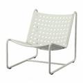 SKOGSÖN Easy chair, light grey outdoor