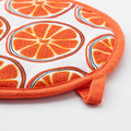 TORVFLY Pot holder, patterned, orange