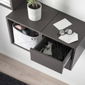 EKET Wall-mounted storage combination, dark grey, 105x35x70 cm