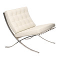 Chair BA1, leather, white