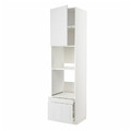 METOD / MAXIMERA Hi cab f ov/combi ov w dr/2 drwrs, white/Stensund white, 60x60x240 cm