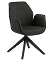 Swivel Chair Aura, auto return, dark grey/black