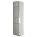 METOD Hi cab f fridge or freezer w 2 drs, white/Bodbyn grey, 60x60x240 cm