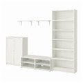 BILLY / BESTÅ TV storage combination, white, 280x40x202 cm