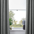 ROSENMANDEL Block-out curtains, 1 pair, grey, 135x300 cm