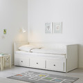 HEMNES Day-bed w 3 drawers/2 mattresses, white/Ågotnes firm, 80x200 cm
